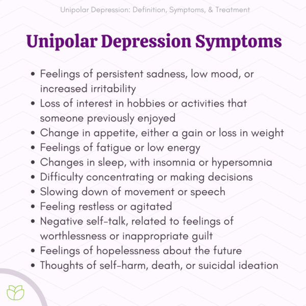 unipolar depression case study