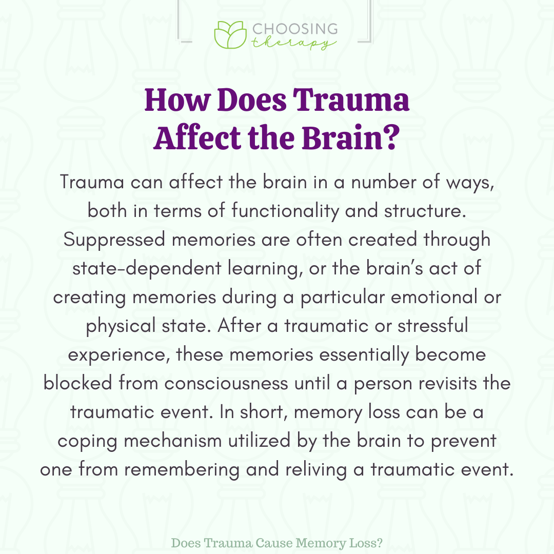 Does Trauma Cause Memory Loss 