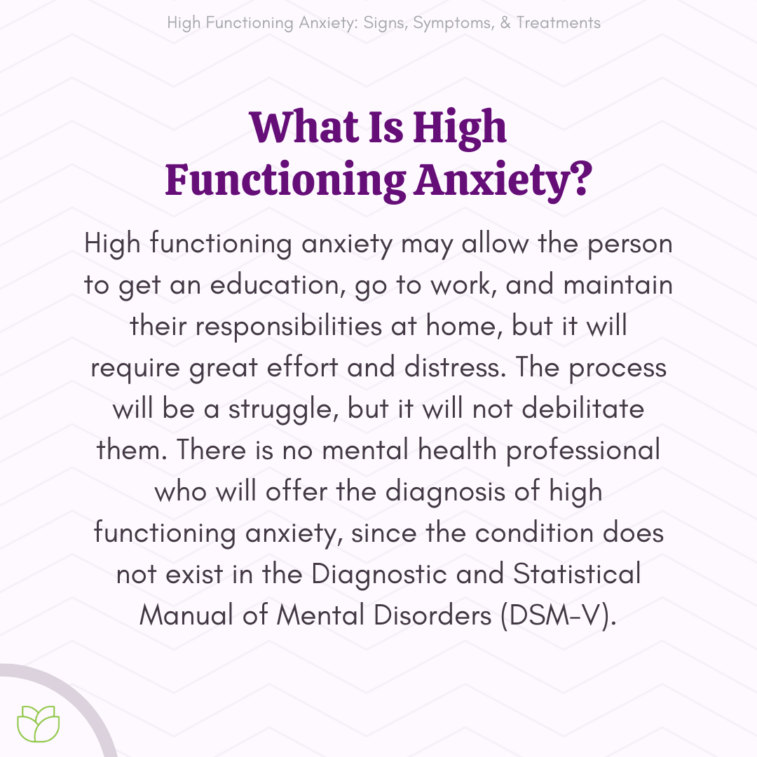 High Functioning Anxiety Signs Symptoms And Treatments