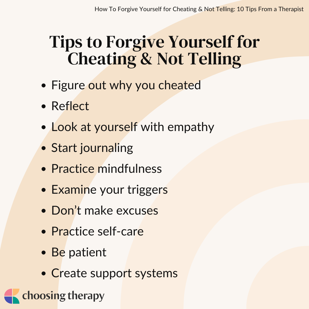 10 Ways To Forgive Yourself For Cheating Not Telling