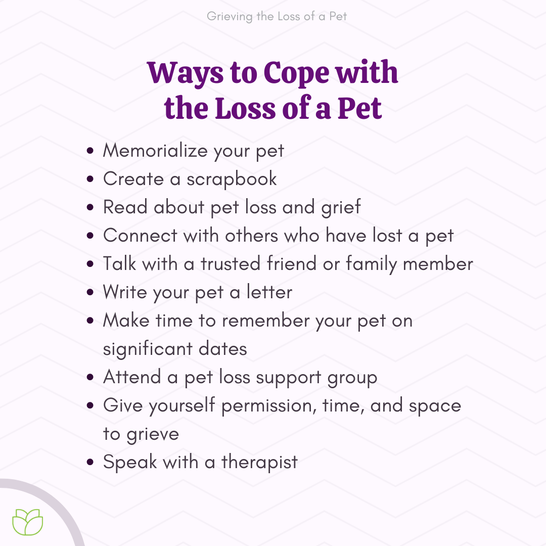 Grieving The Loss Of A Pet: 10 Ways To Cope