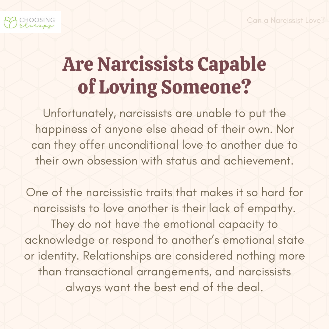 Can Narcissists Love?