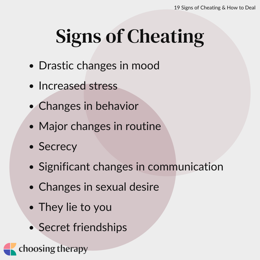 19 Possible Signs Of Cheating And What To Do About It