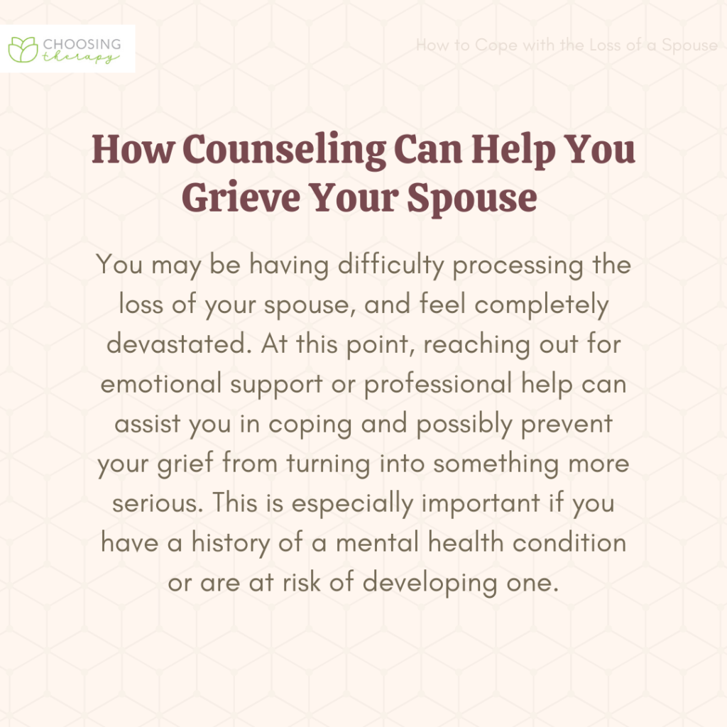 How To Cope With The Loss Of A Spouse