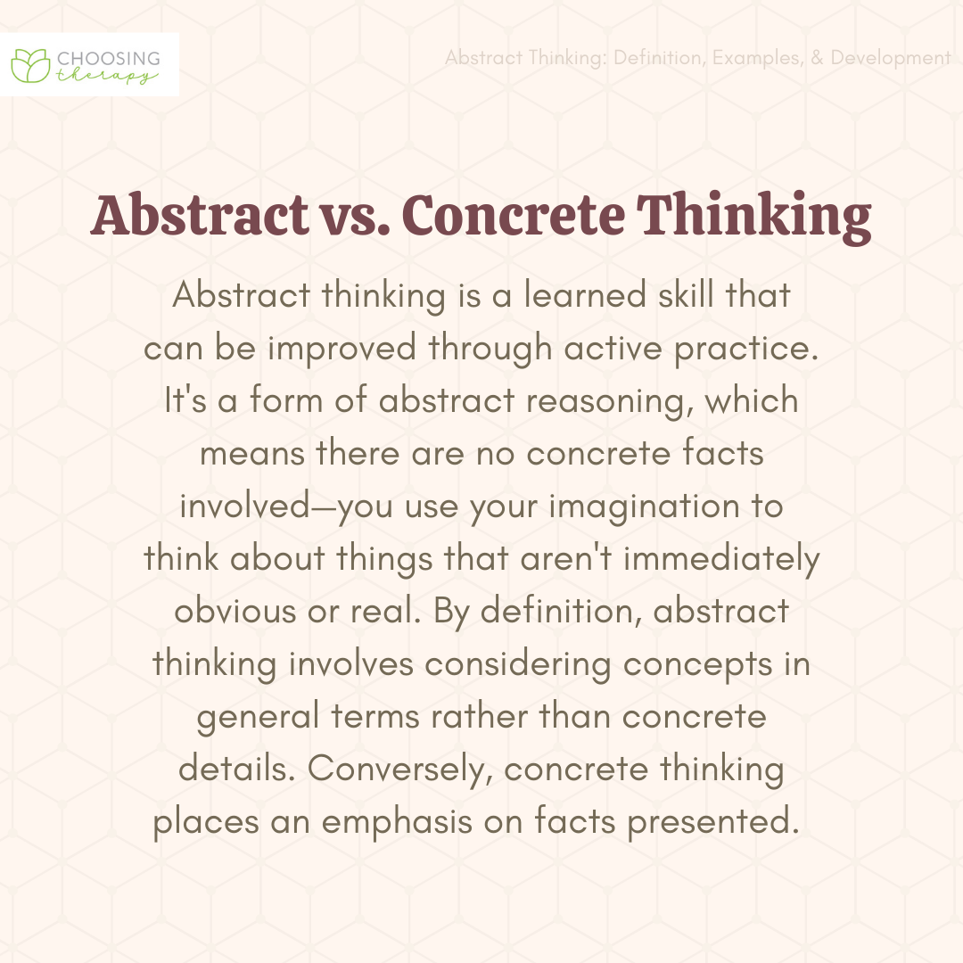 Abstract Vs Concrete Thinking 