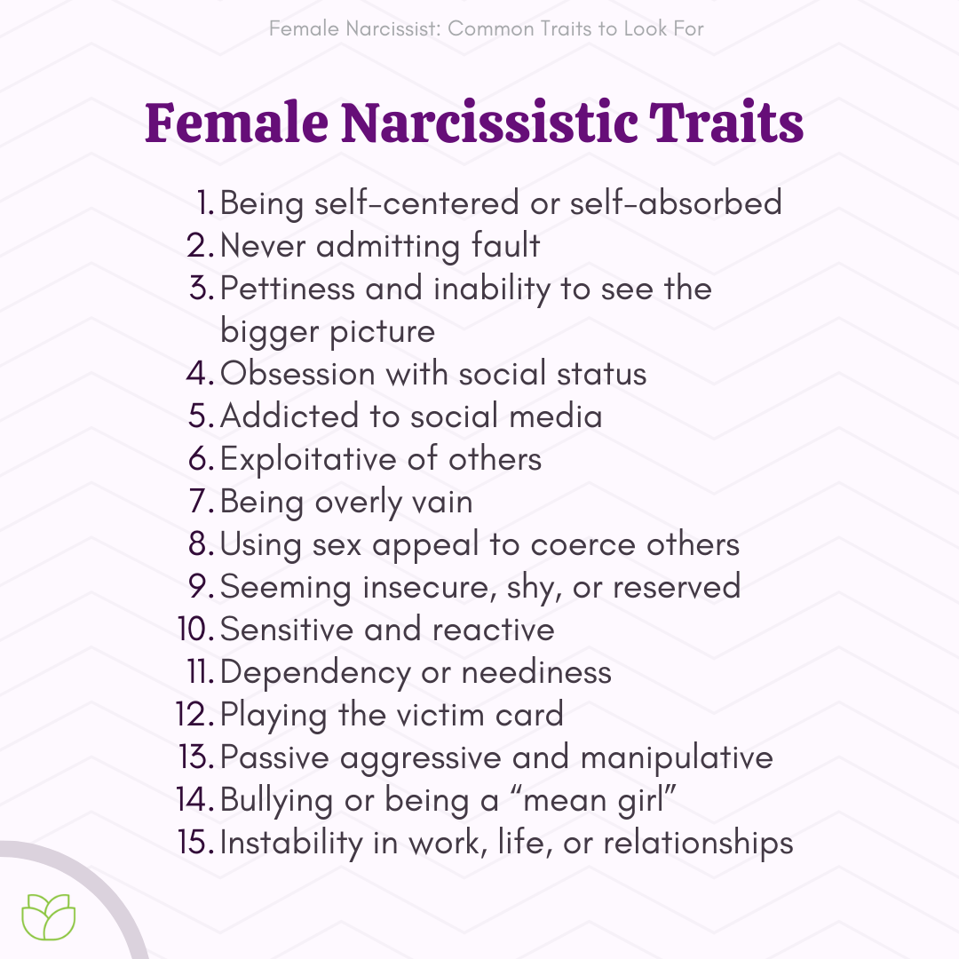 Female Narcissistic Traits 