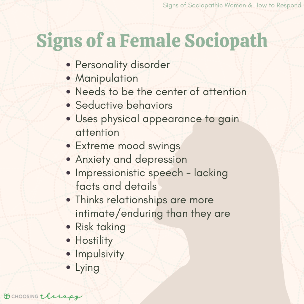 13 Signs Of Sociopathic Women