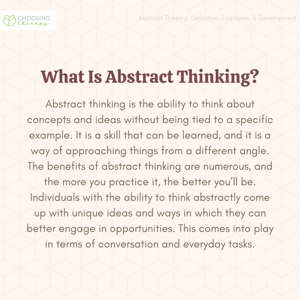 example abstract thinking