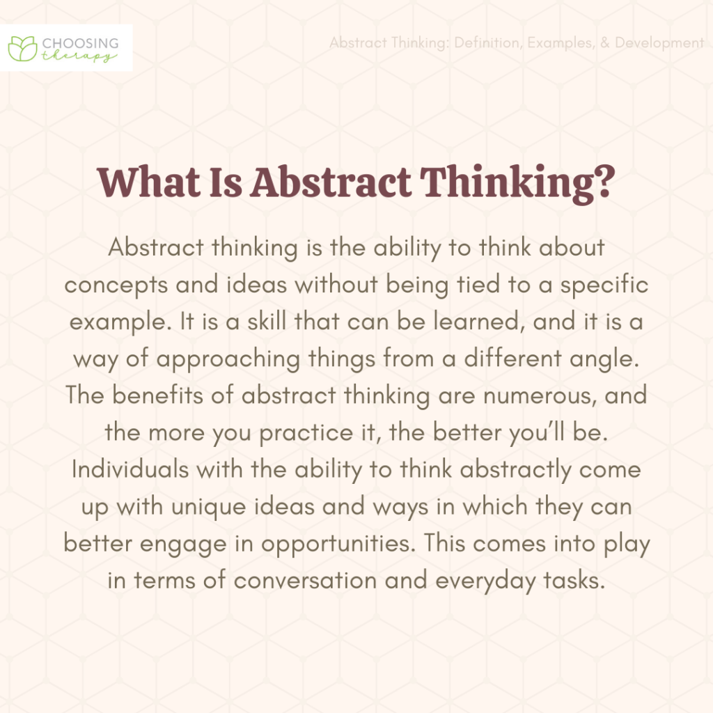 Abstract Thinking Definition Benefits How To Improve It