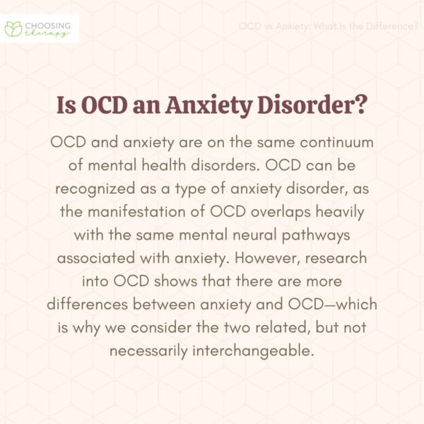 How Are OCD & Anxiety Different?