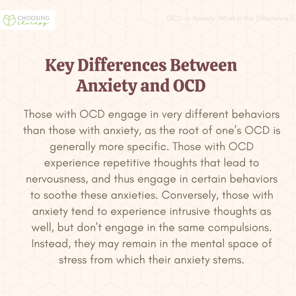 How Are OCD & Anxiety Different?