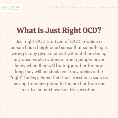 Just Right OCD: Obsessions, Compulsions, & Treatments