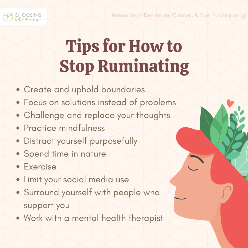 Rumination Definition, Causes, & 10 Tips for Stopping