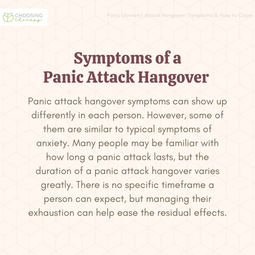 What Is A Panic Attack Hangover?