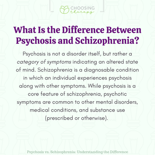 Schizophrenia Vs. Psychosis