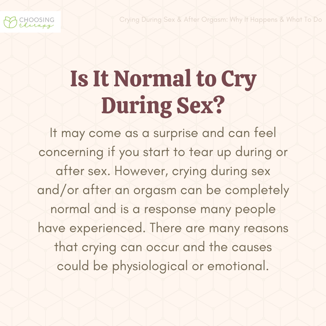 Crying During Sex Is It Normal and Why Does It Happen? image