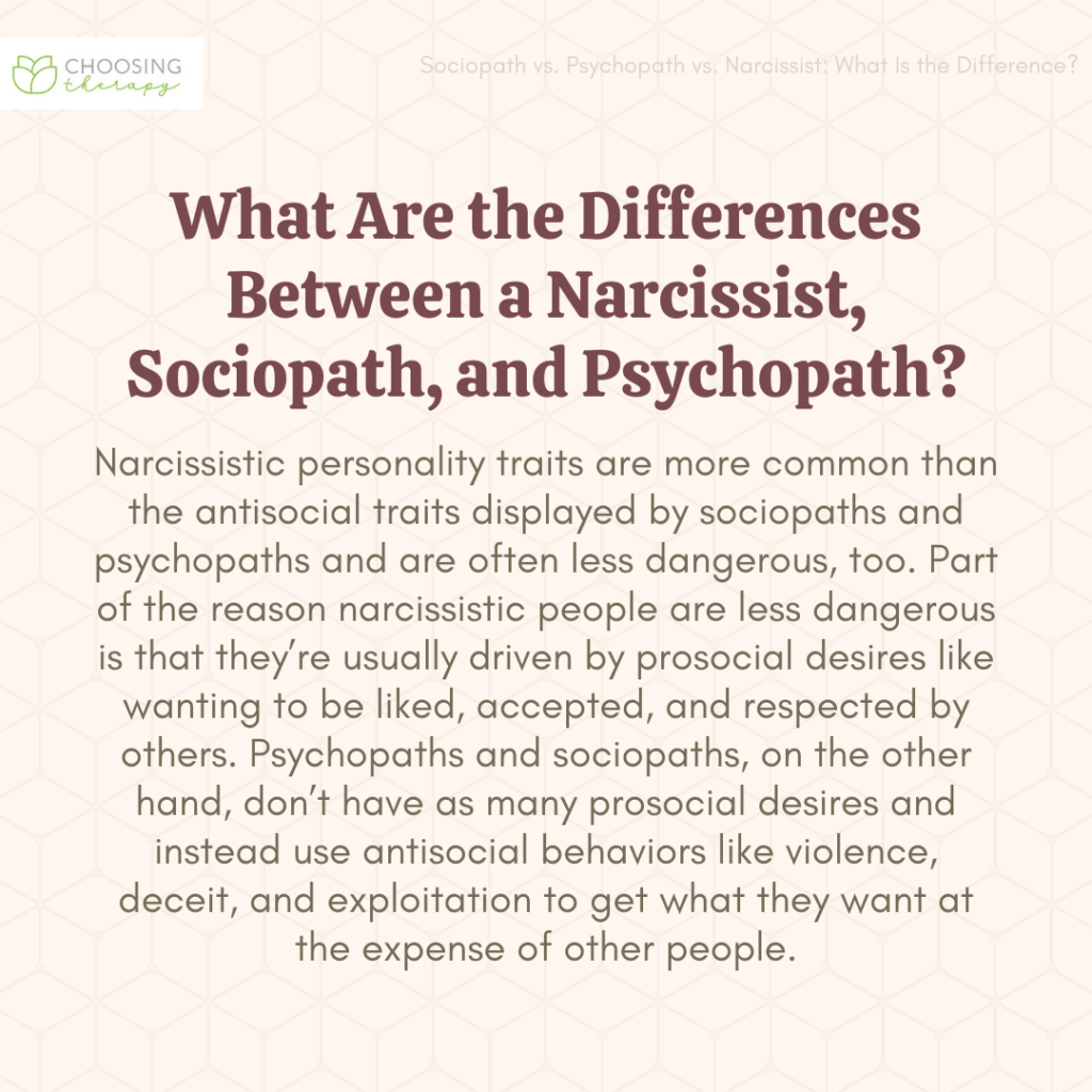 Spotting The Difference: Psychopath Vs Sociopath Vs Narcissist