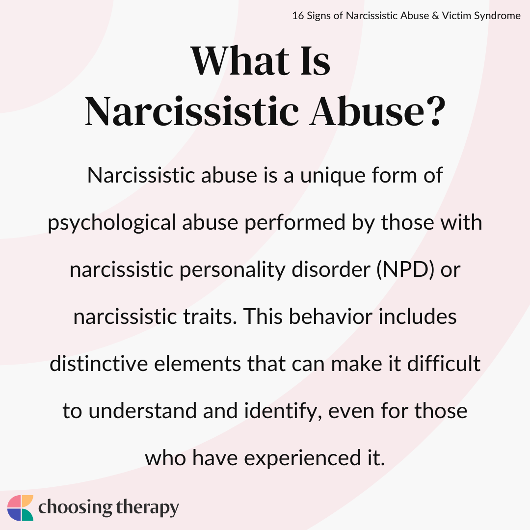 16 Signs of Narcissistic Abuse & Victim Syndrome