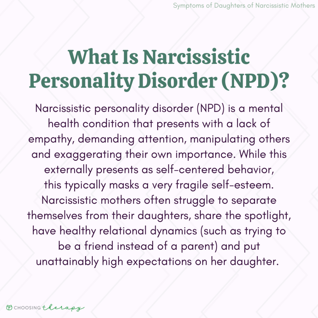 Symptoms of Daughters of Narcissistic Mothers