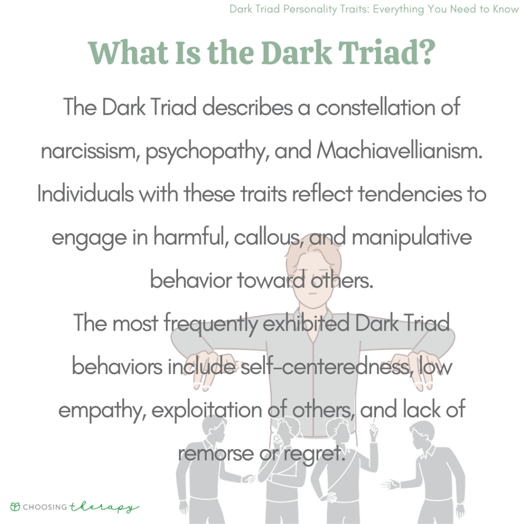 Dark Triad Personality Traits: Everything You Need to Know - Choosing ...