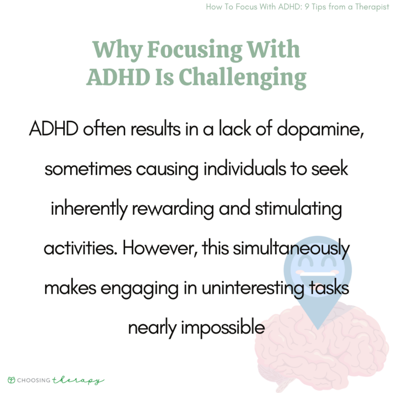 How To Focus With ADHD: 9 Tips from a Therapist - Choosing Therapy