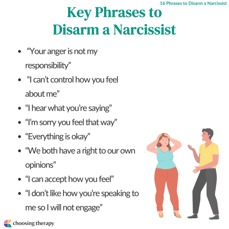 16 Phrases To Disarm A Narcissist 