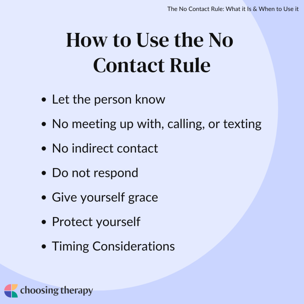 What Is The No Contact Rule?