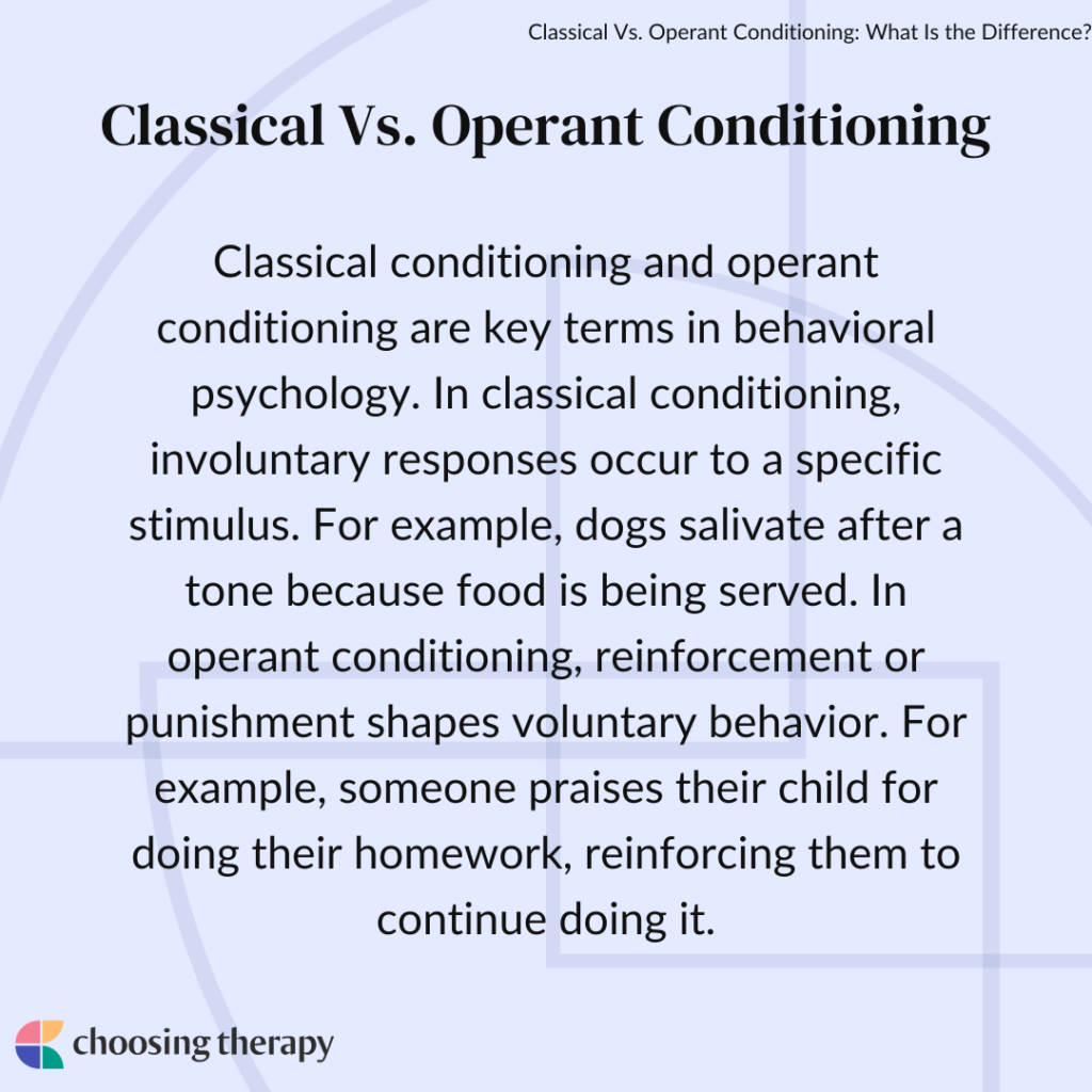 What Is The Difference Between Classical Vs. Operant Conditioning?