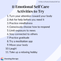 11 Ways to Practice Emotional Self-Care | ChoosingTherapy.com