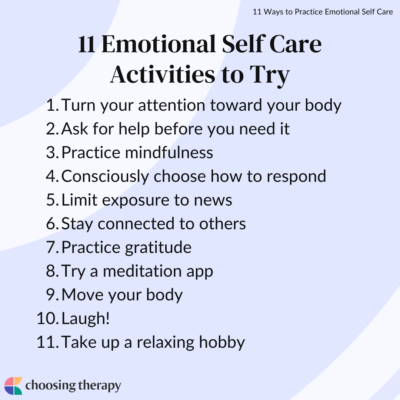 11 Ways to Practice Emotional Self-Care | ChoosingTherapy.com