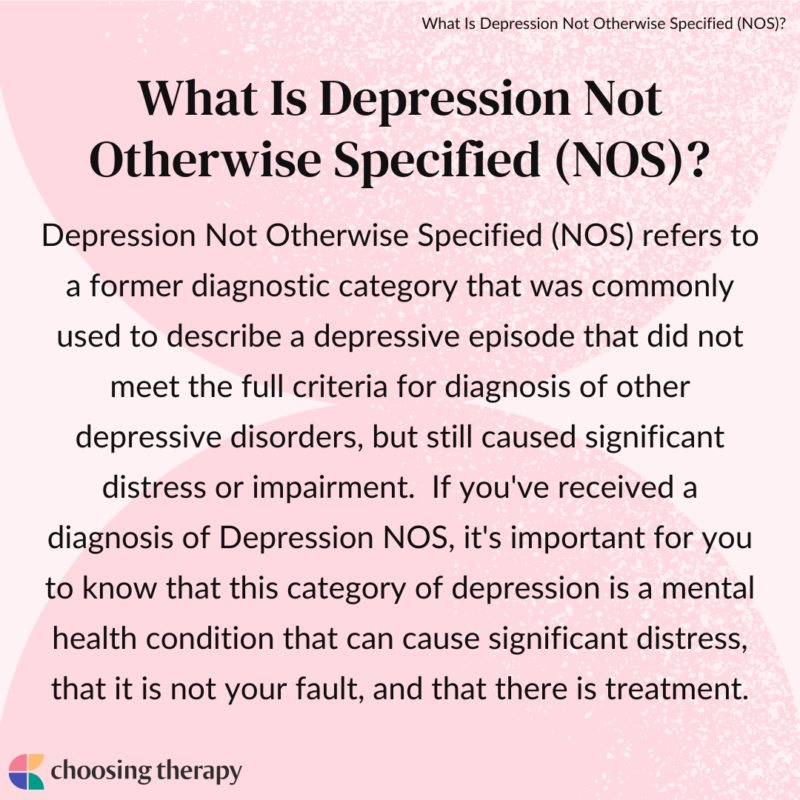 What Is Unspecified Depression 